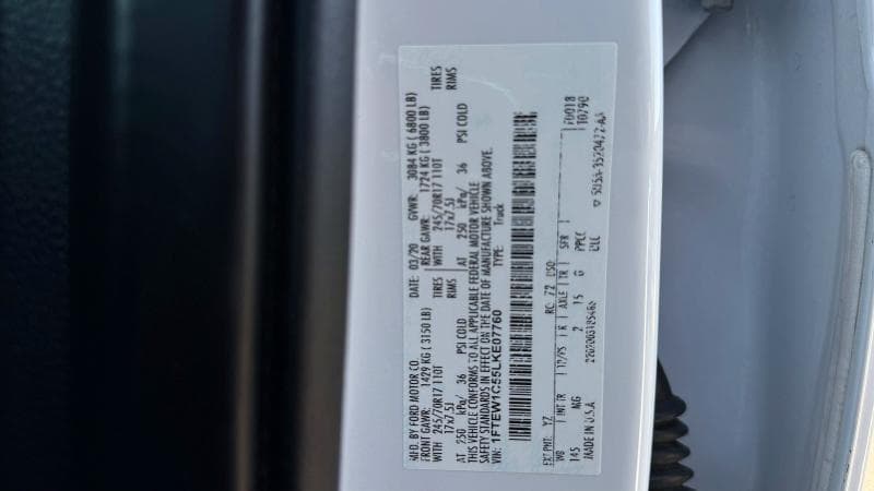 2020 FORD F150 SUPERCREW SUPERCREW 10
