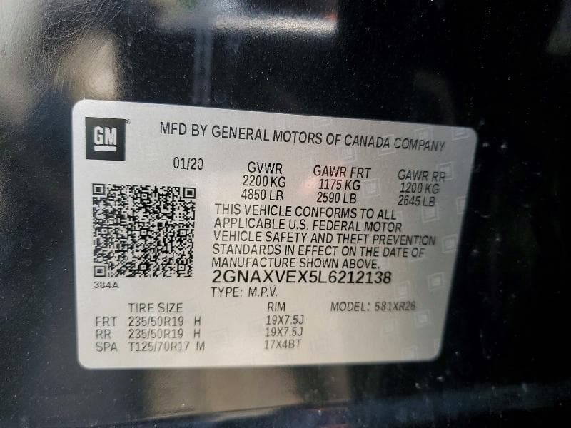 2020 CHEVROLET EQUINOX LT 13