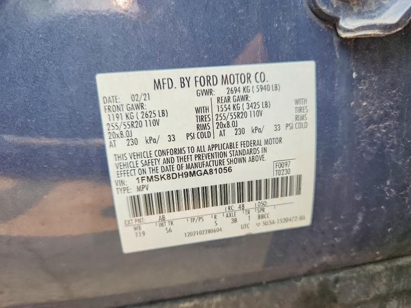 2021 FORD EXPLORER XLT 13