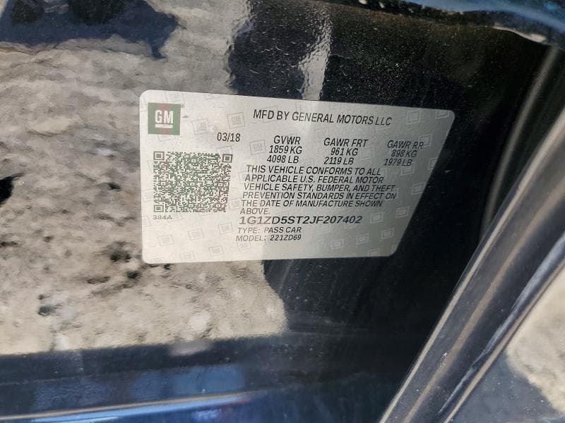 2018 CHEVROLET MALIBU LT LT 13