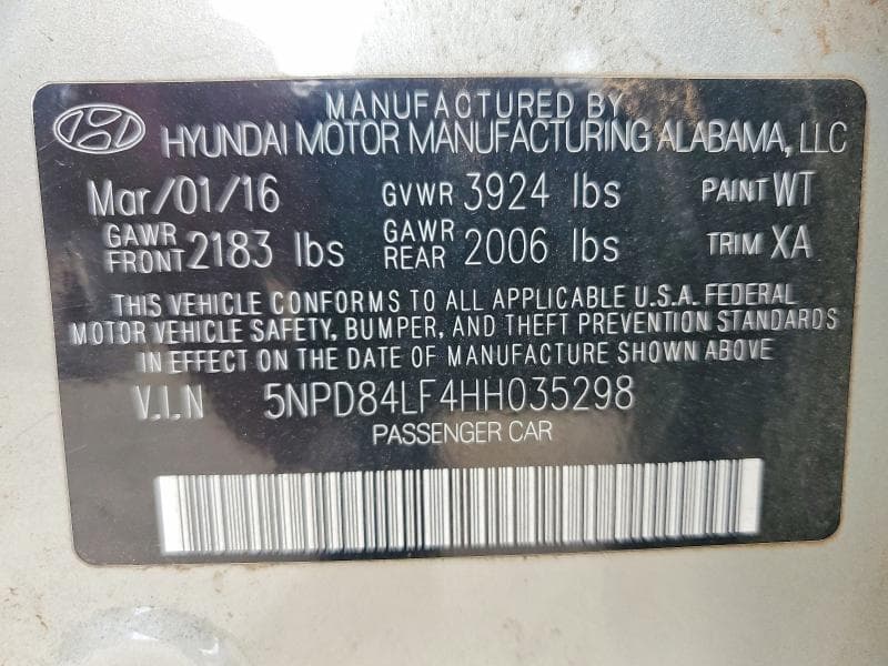 2017 HYUNDAI ELANTRA SE SE 12