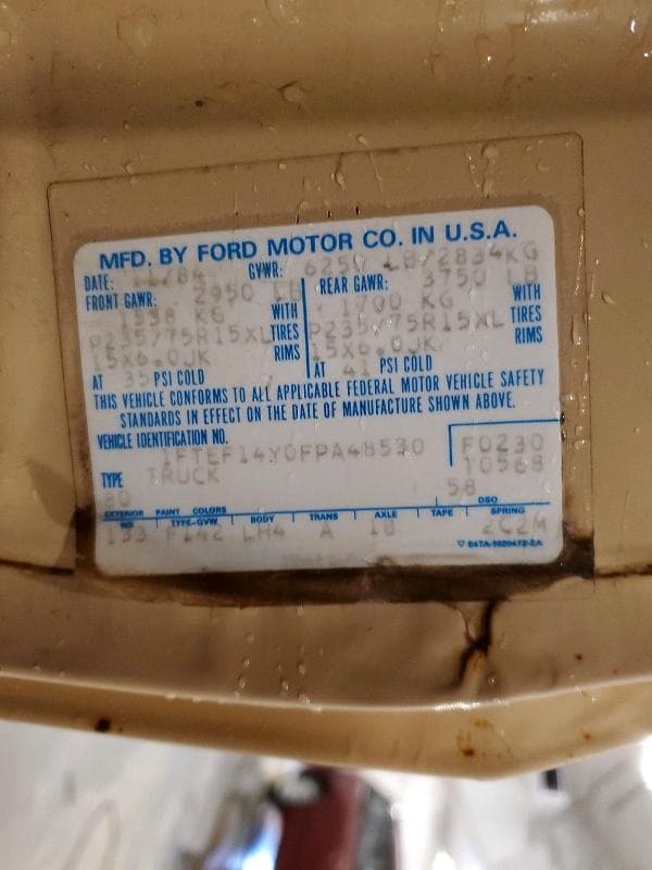 1985 FORD F150 12