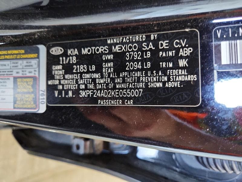 2019 KIA FORTE LXS 12