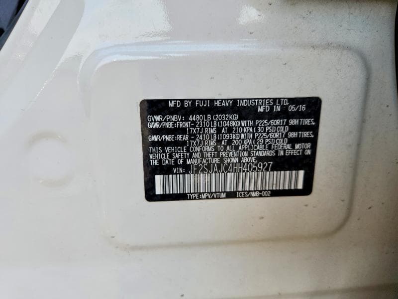 2017 SUBARU FORESTER 2.5I LIMITED 12