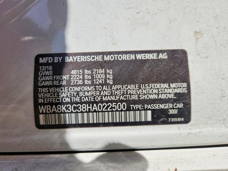 2017 BMW 330 XI 12