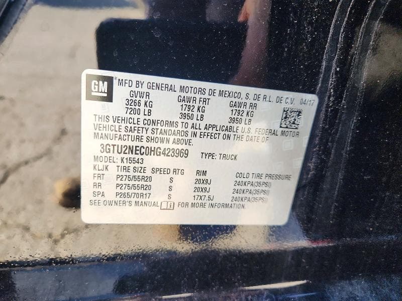 2017 GMC SIERRA K1500 SLT K1500 SLT 12