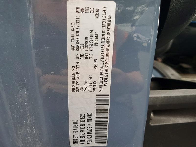 2020 RAM PROMASTER 3500 CARGO 13
