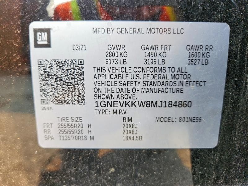 2021 CHEVROLET TRAVERSE PREMIER 13