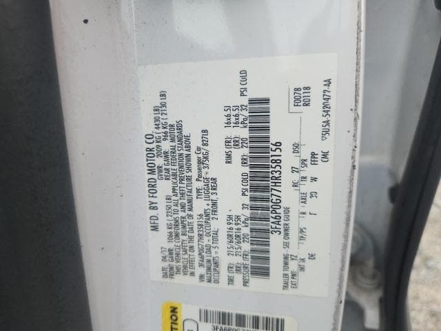 2017 FORD FUSION S 12