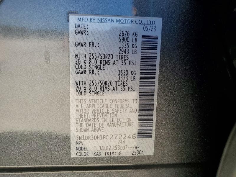 2023 NISSAN PATHFINDER PLATINUM 13