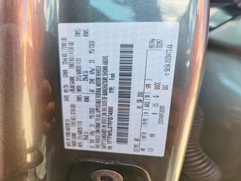 2024 FORD F150 LARIAT 12