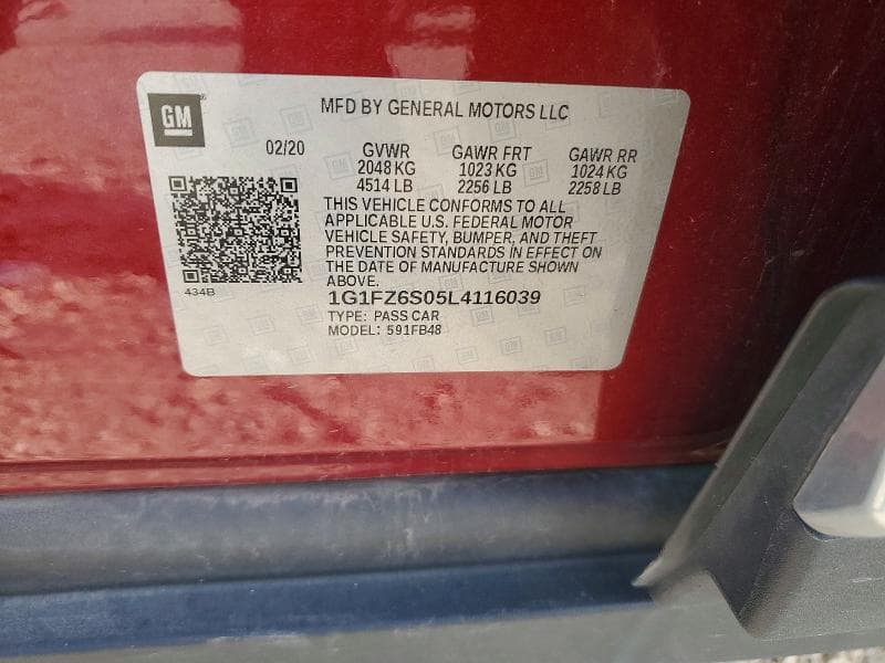 2020 CHEVROLET BOLT EV PREMIER 12