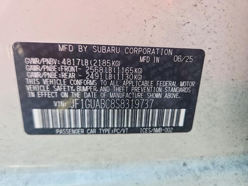 2025 SUBARU IMPREZA 12