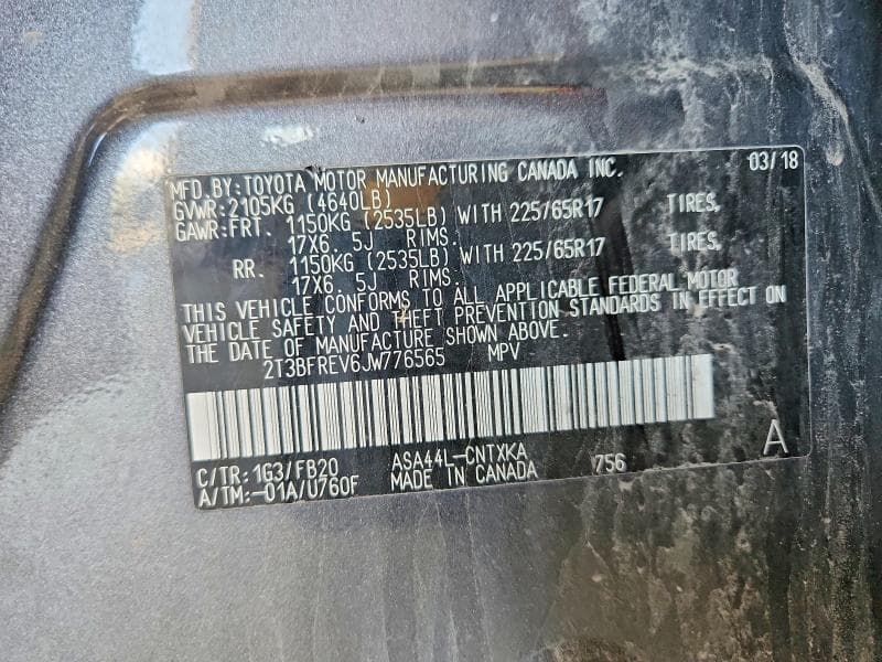 2018 TOYOTA RAV4 LE 13