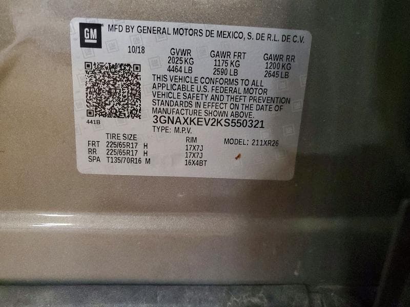 2019 CHEVROLET EQUINOX LT 13