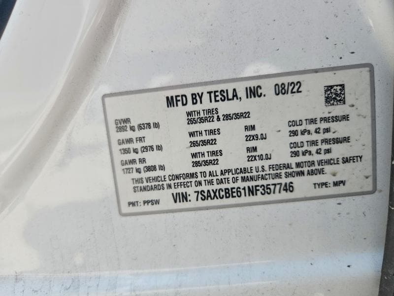 2022 TESLA MODEL X 13