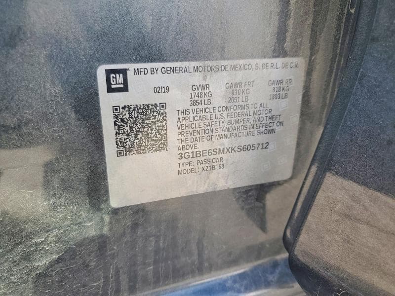 2019 CHEVROLET CRUZE LT LT 13