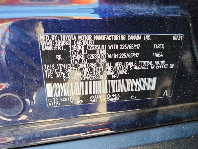 2021 TOYOTA RAV4 XLE 13