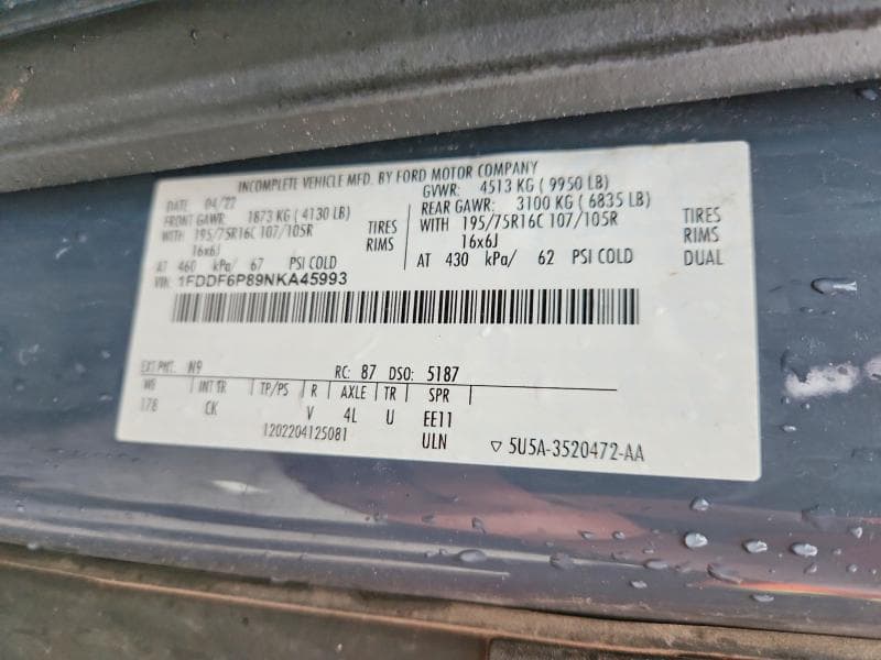 2022 FORD TRANSIT T-350 HD T-350 HD 13