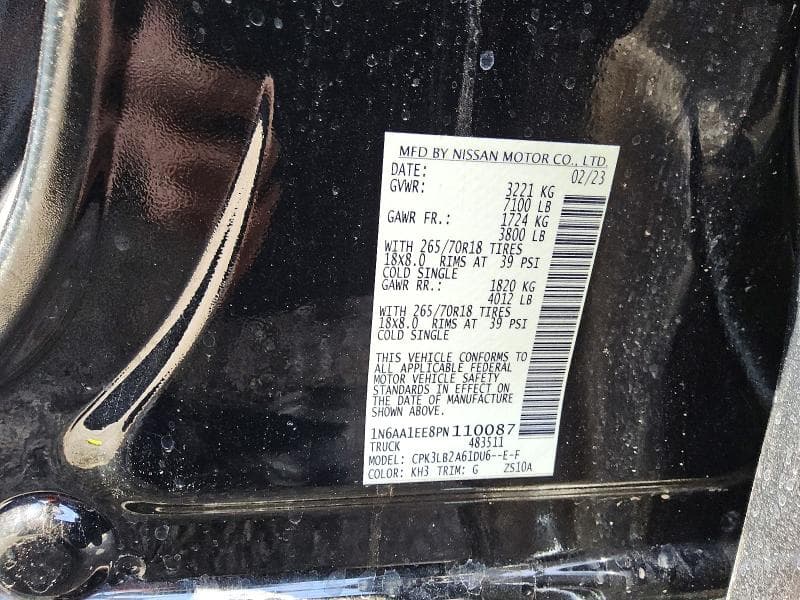 2023 NISSAN TITAN S 12
