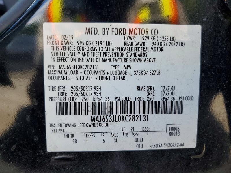 2019 FORD ECOSPORT SES 14