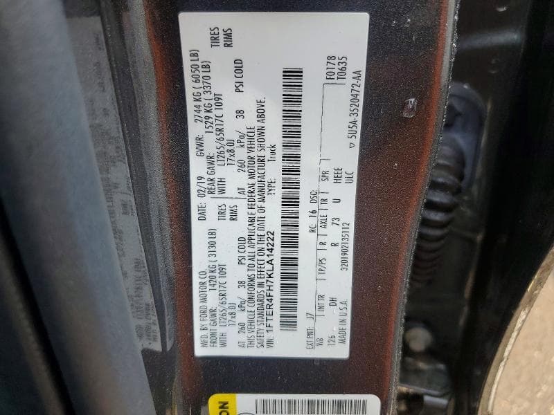 2019 FORD RANGER XL 12