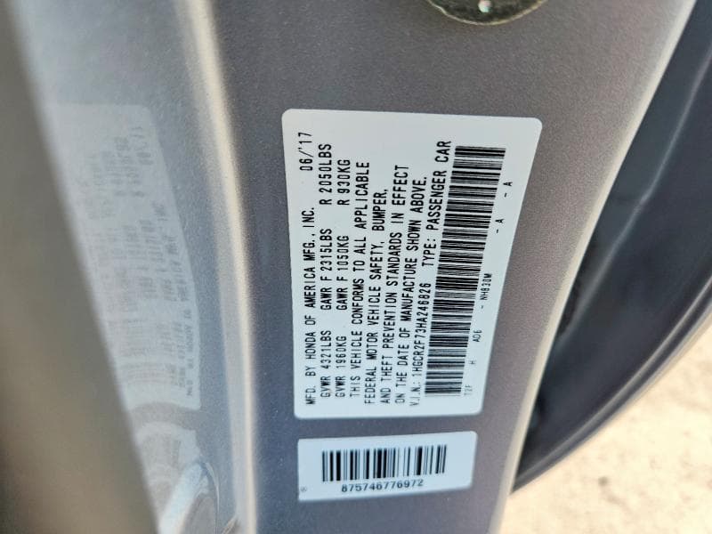 2017 HONDA ACCORD EX EX 12