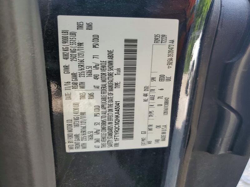 2017 FORD TRANSIT 250 DELIVERY VAN 13