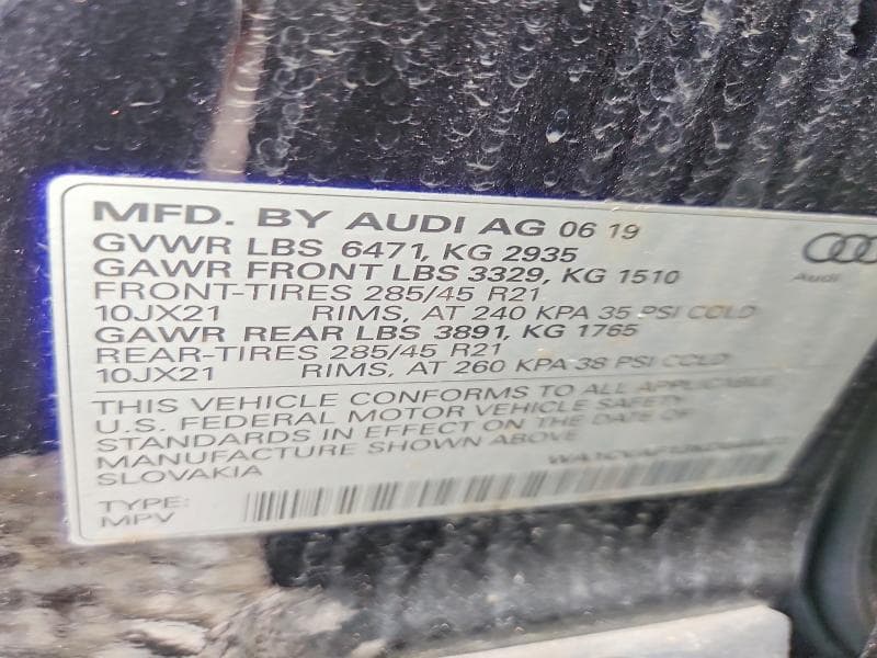 2019 AUDI Q8 PRESTIGE 13