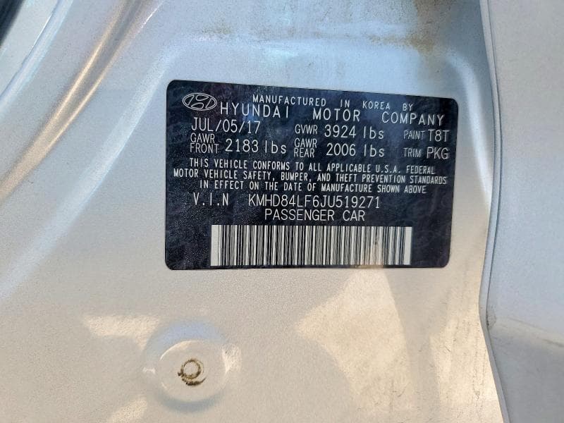 2018 HYUNDAI ELANTRA SEL SEL 12