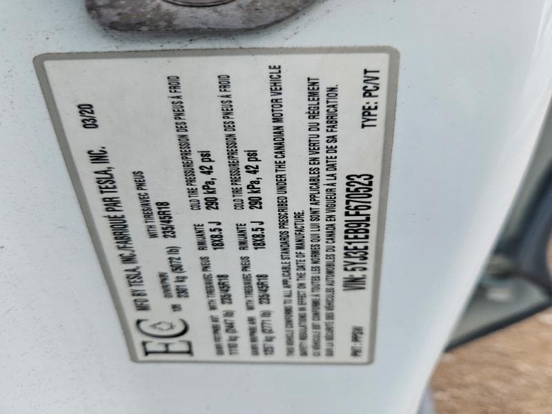 2020 TESLA MODEL 3 13