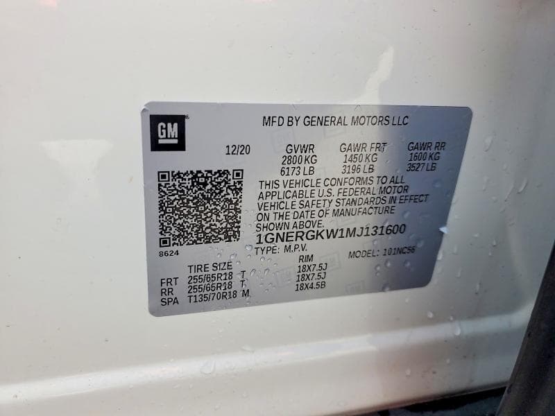 2021 CHEVROLET TRAVERSE LT LT 13
