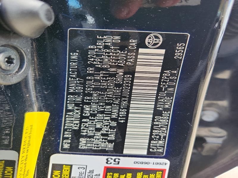 2018 TOYOTA CAMRY XSE 13