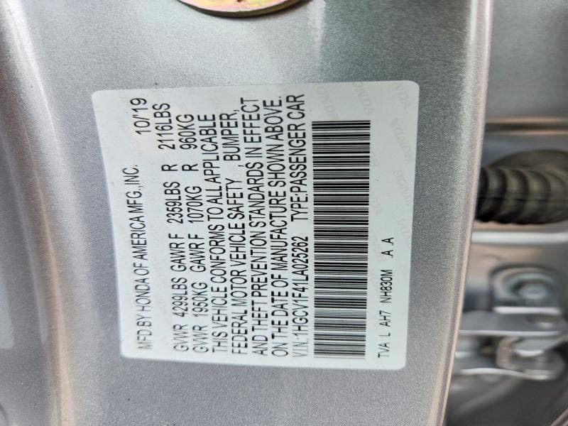 2020 HONDA ACCORD EX 13