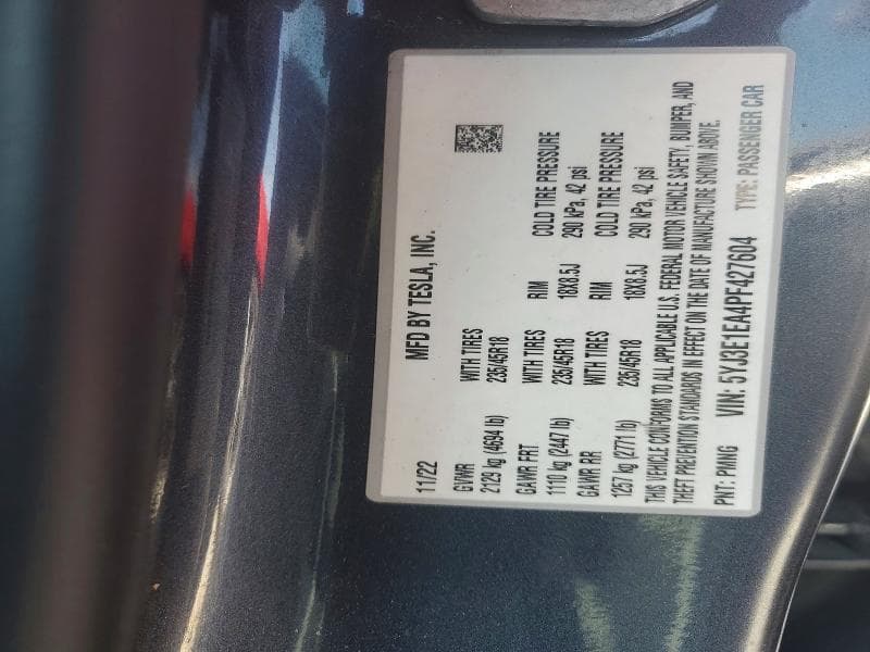 2023 TESLA MODEL 3 12
