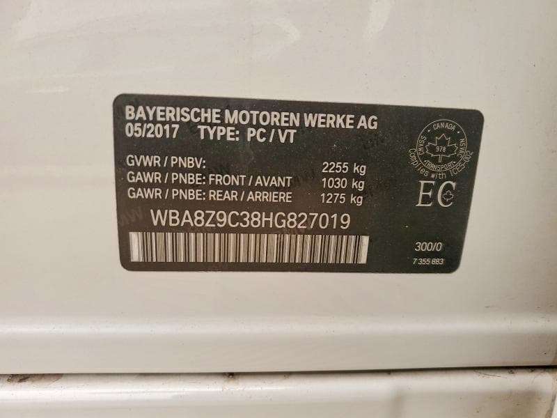 2017 BMW 330 XIGT XIGT 12