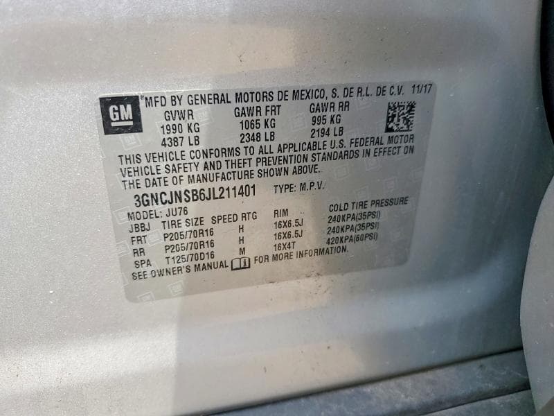 2018 CHEVROLET TRAX LS 13