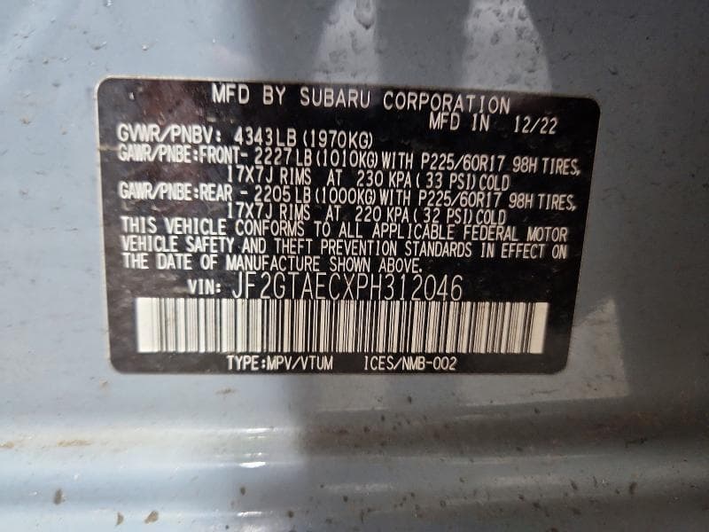 2023 SUBARU CROSSTREK PREMIUM PREMIUM 13