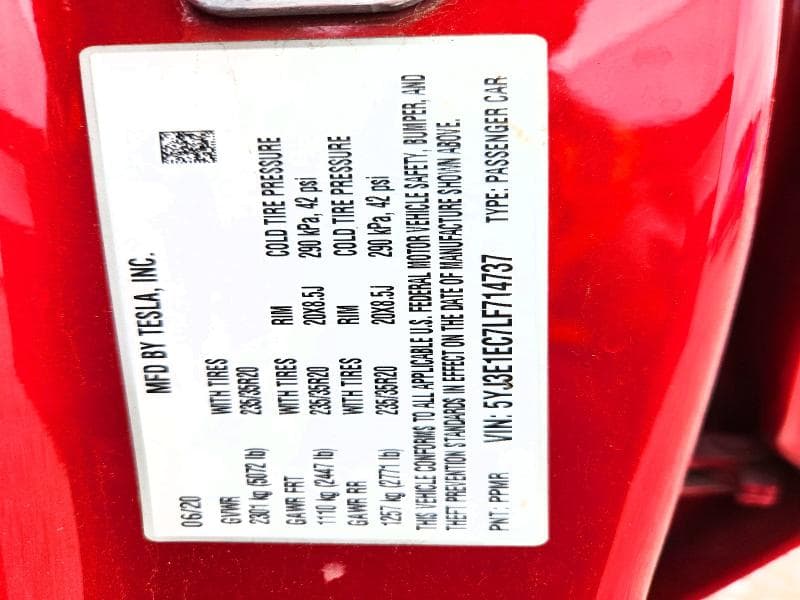 2020 TESLA MODEL 3 12