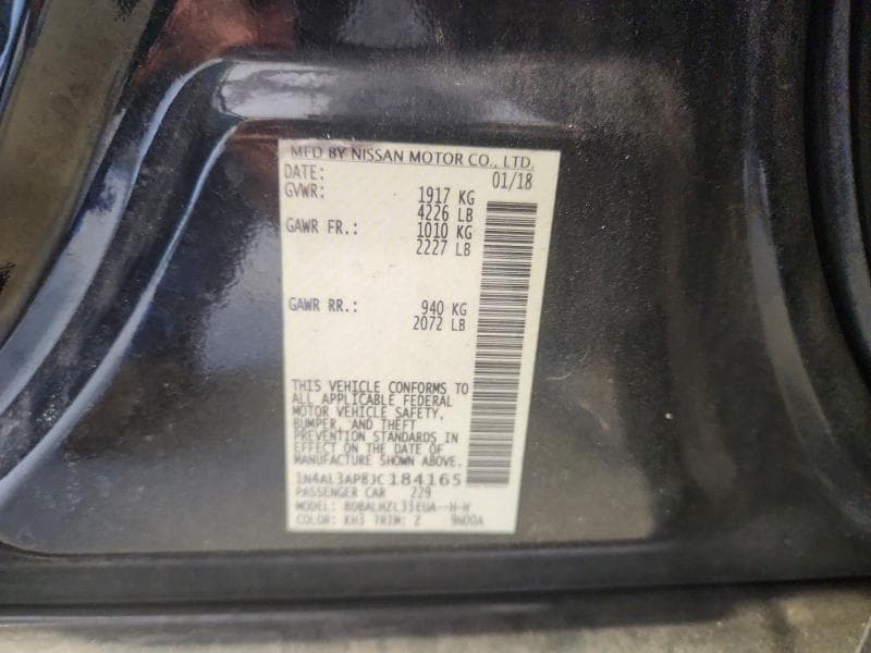 2018 NISSAN ALTIMA 2.5 SR 13