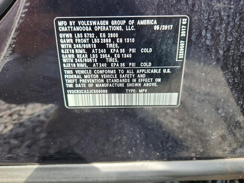 2018 VOLKSWAGEN ATLAS SE 12