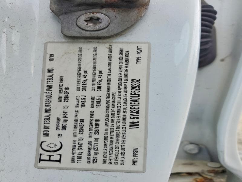 2020 TESLA MODEL 3 13