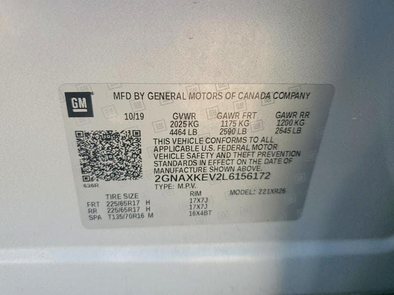 2020 CHEVROLET EQUINOX LT 13