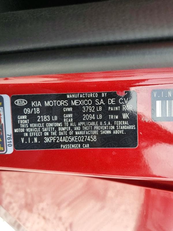 2019 KIA FORTE LXS 12