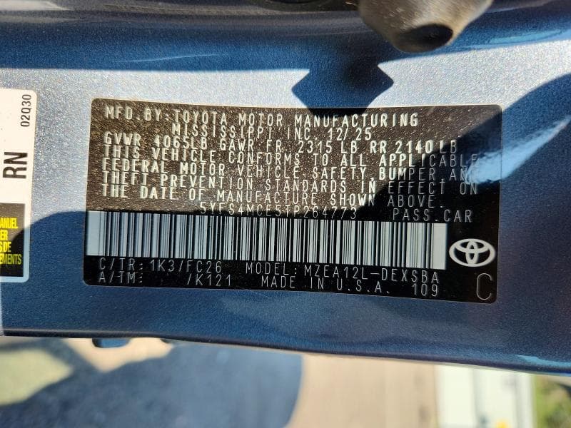2026 TOYOTA COROLLA SE SE 12