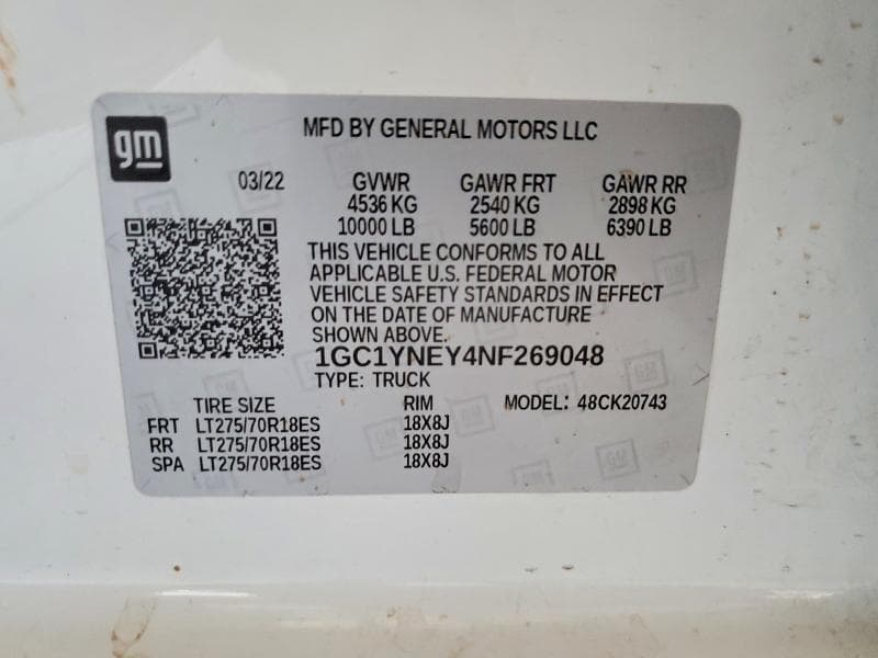 2022 CHEVROLET SILVERADO K2500 HEAVY DUTY LT 12
