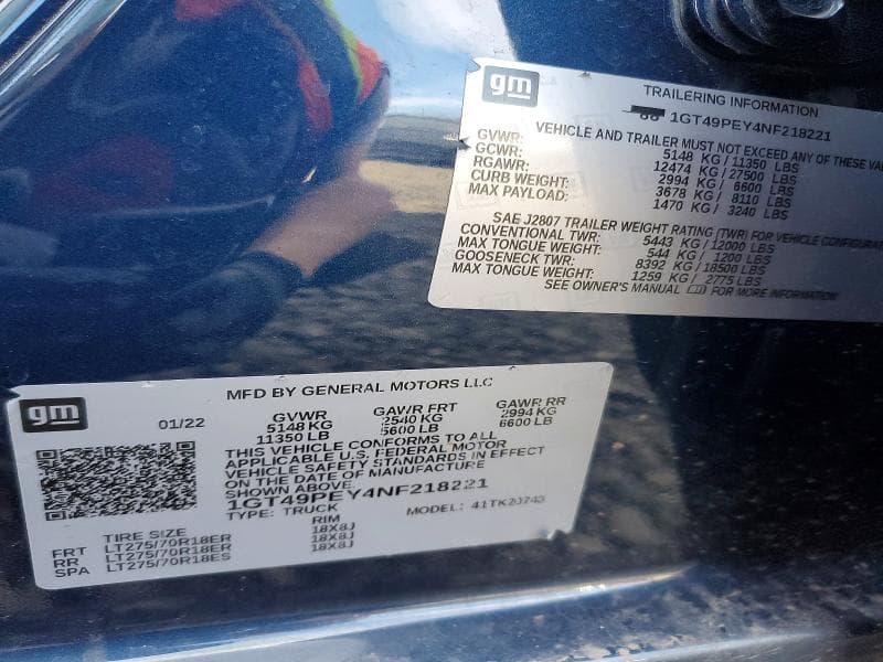 2022 GMC SIERRA K2500 AT4 K2500 AT4 12