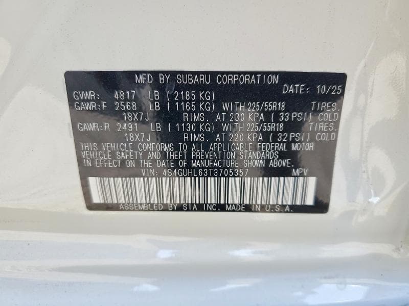 2026 SUBARU CROSSTREK LIMITED LIMITED 12