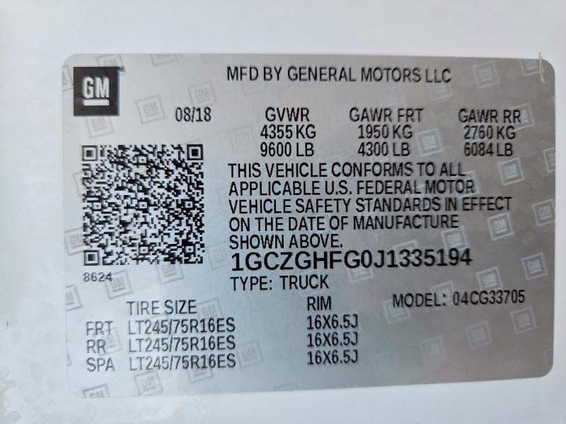 2018 CHEVROLET EXPRESS G3500 14