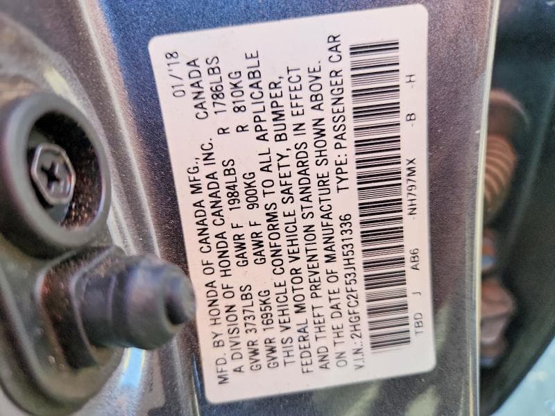 2018 HONDA CIVIC LX 12